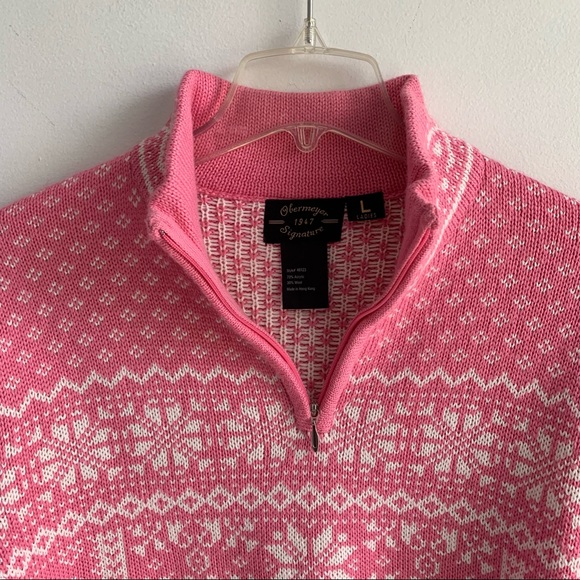 Obermeyer | Sweaters | Obermeyer Nordic Mimi Pink Wool Blend Cropped Sweater  | Poshmark